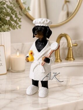 Bath Ready Dachshund Figurine 🐾 Doxie Wiener